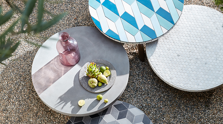 All-Weather Wicker + Mesh Materials