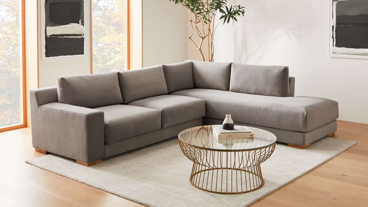 Dalton 3 Piece Chaise Sectional, Sofa With Chaise