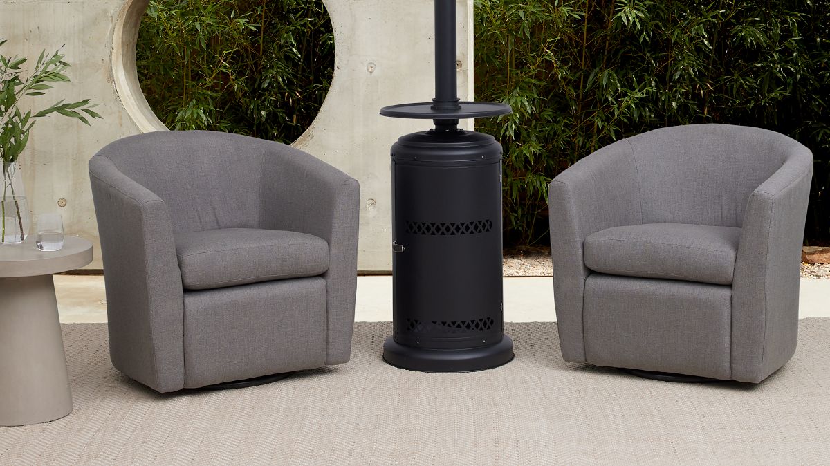 Outdoor chair with online hidden ottoman