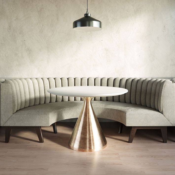 Curved 2025 banquette bench