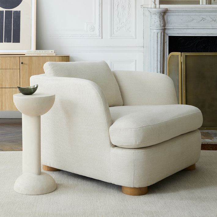 West elm boucle discount chair