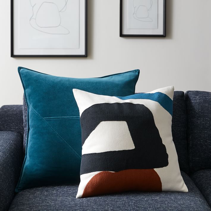 West elm 2025 velvet pillow cover