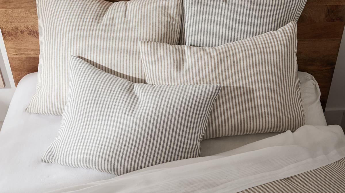 European Flax Linen Classic Stripe Sheet Set & Pillowcases