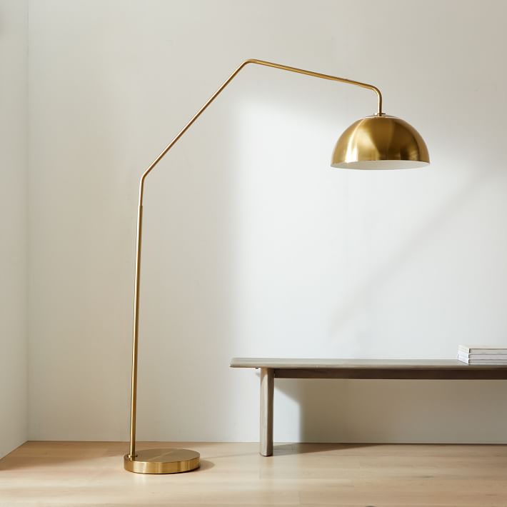 Large metal shop floor lamp