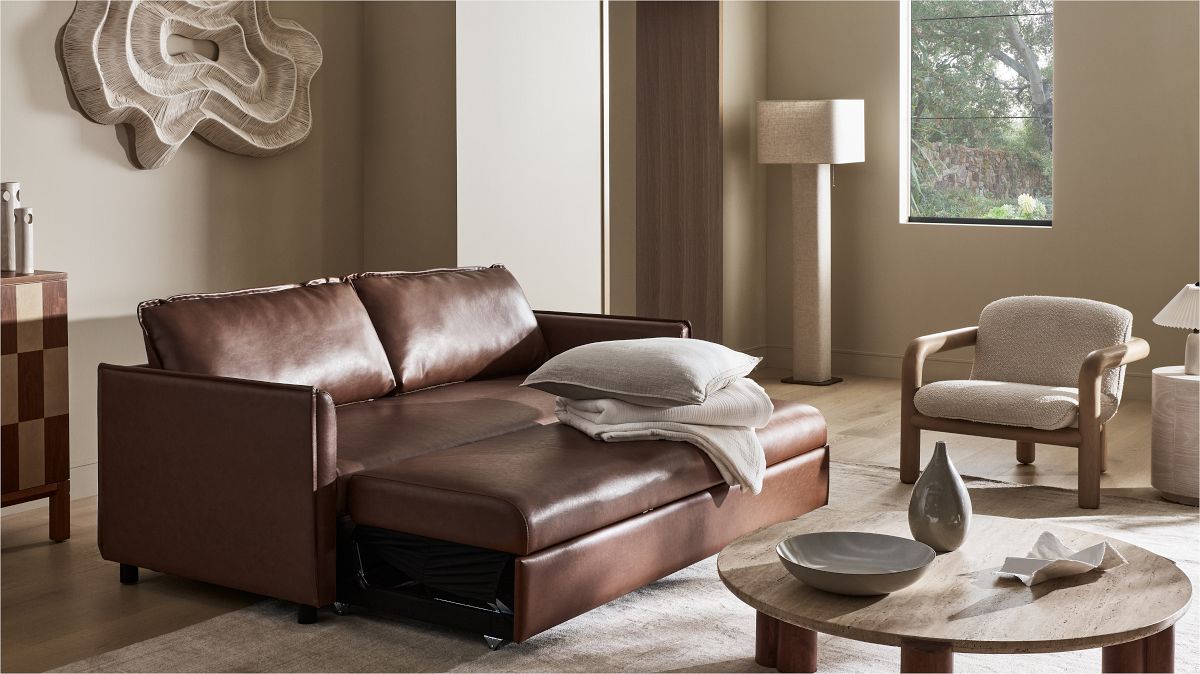 Whitman Leather Sleeper Sofa 82 West Elm