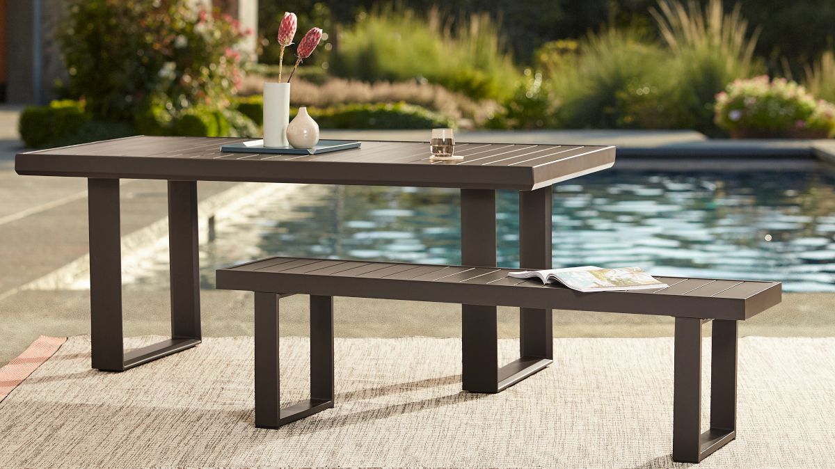 Portside Aluminum Outdoor Bench West Elm