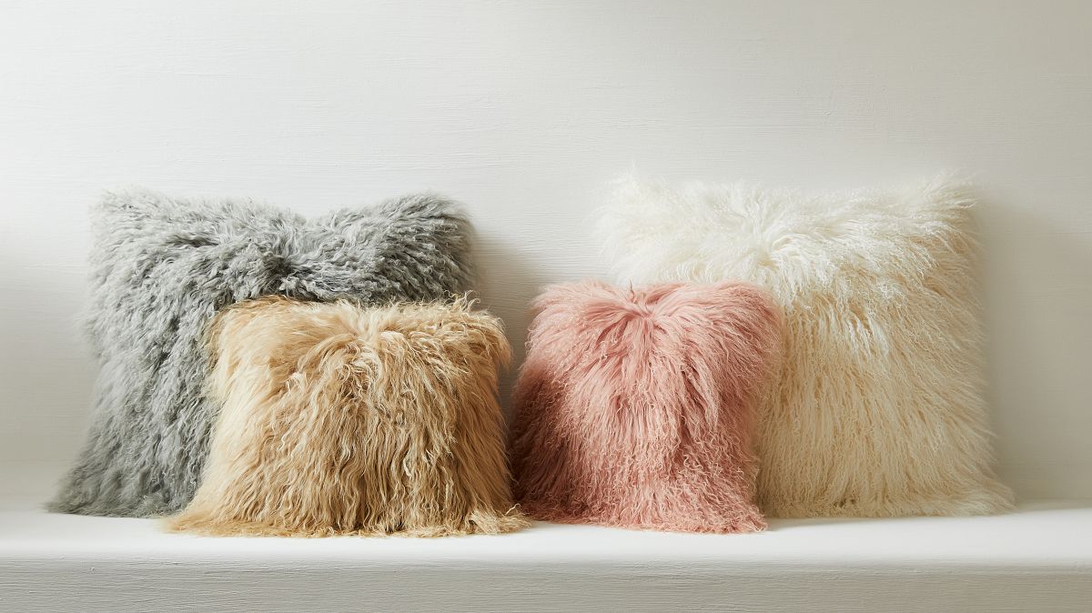 Faux fur fashion mongolian pillow covers