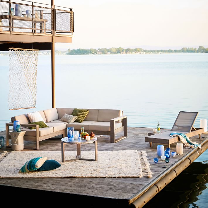 West elm chaise outdoor online