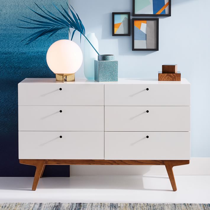 West elm modern 6 drawer dresser discount