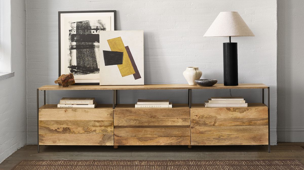 Industrial Storage Media Console 80 96 West Elm