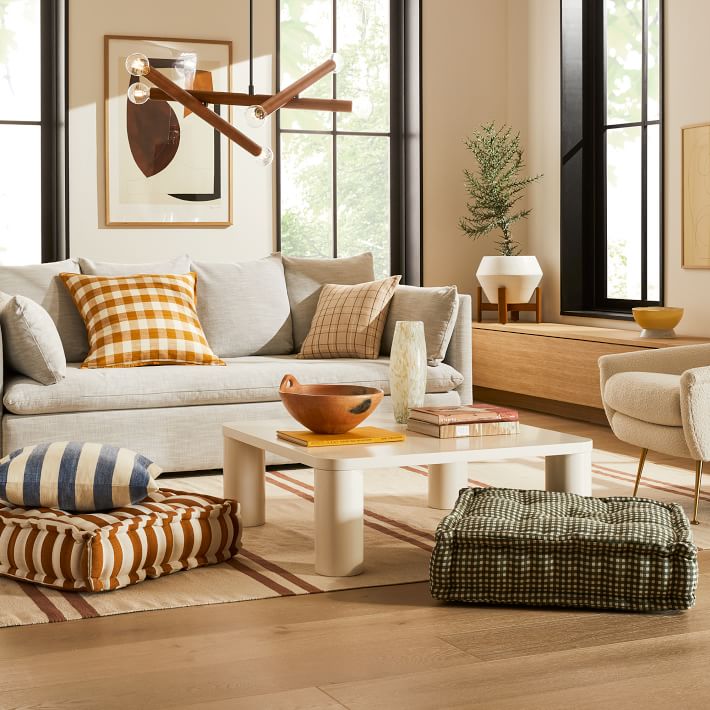 Heather Taylor Home Milos Stripe Indoor Outdoor Floor Cushion West Elm