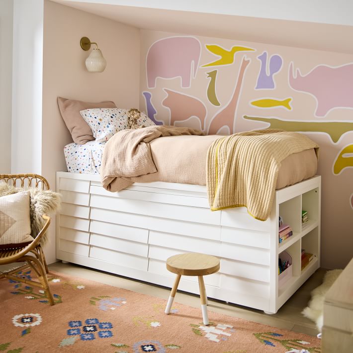 Captains bed full with desk discount