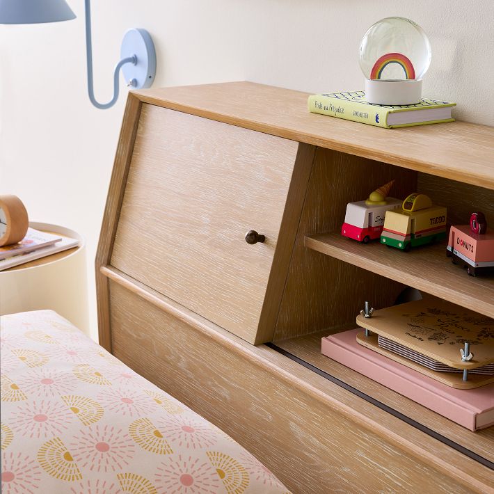 Mid Century Headboard Storage Platform Bed West Elm