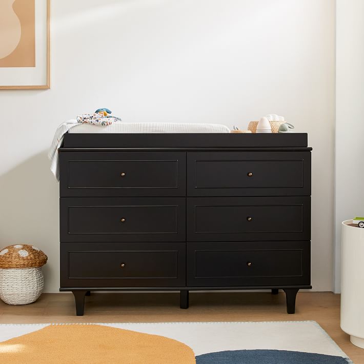 Black dresser with changing table discount