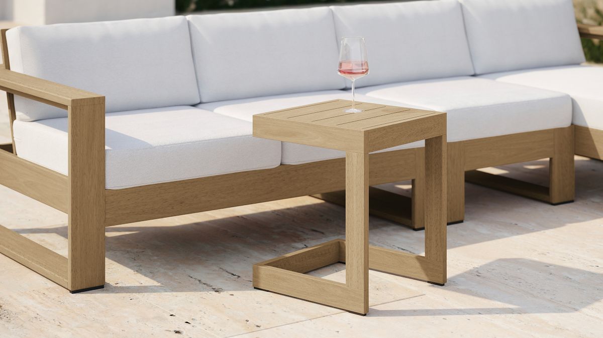 Outdoor c shaped side table discount