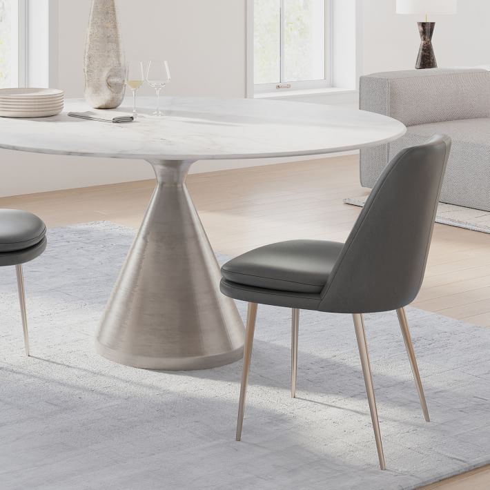 Finley Low Back Leather Dining Chair Set of 2 West Elm