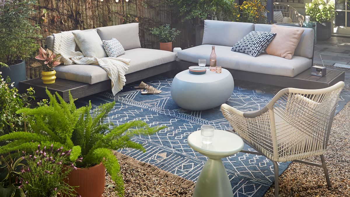 Pebble Indoor Outdoor Oval Coffee Table Modern Outdoor Furniture West Elm