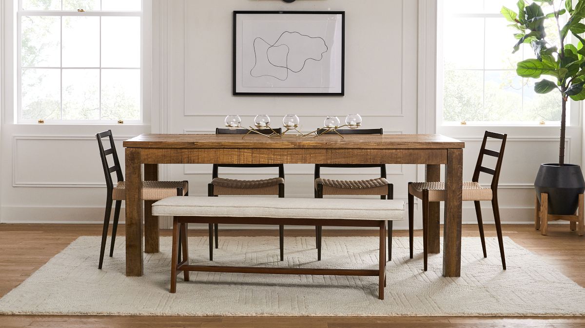 Mid century dining bench discount