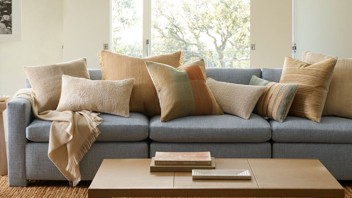 Woven Silk Patches Pillow Cover