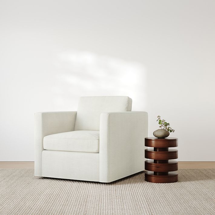 Restoration Hardware Petite Chair Slipcover Harris Skirted