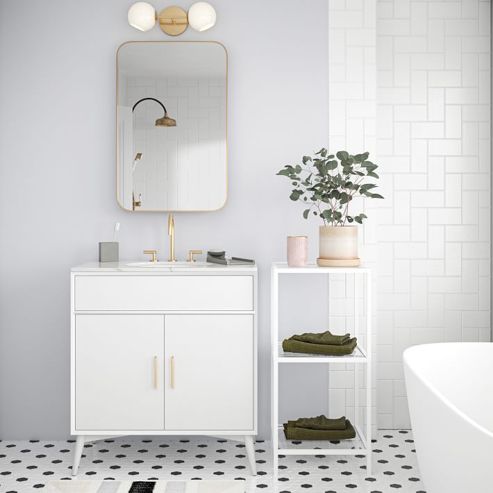 Mid-Century Single Bathroom Vanity (31.5