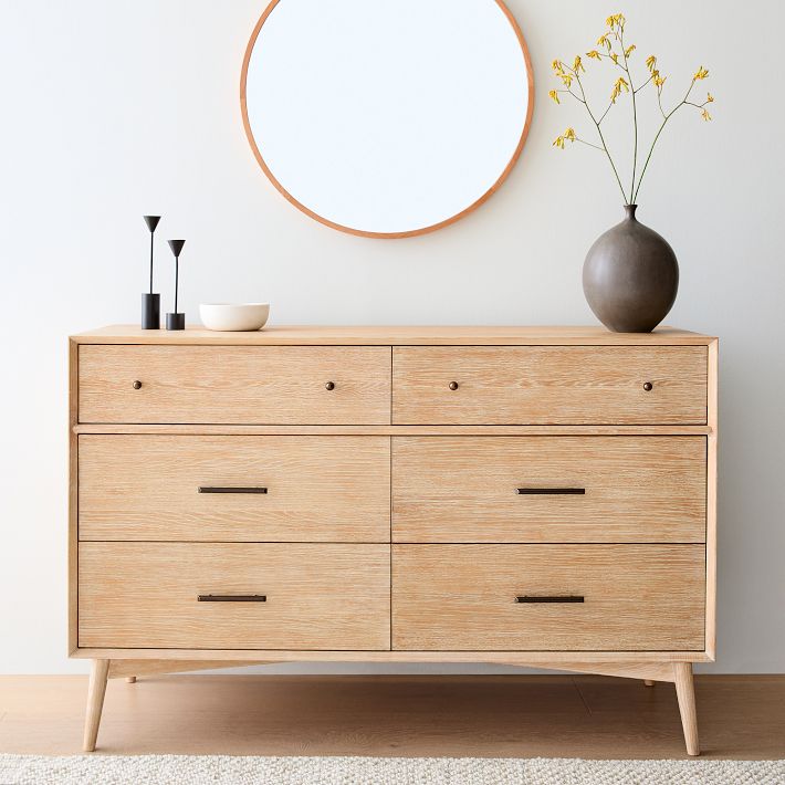 Mid-Century 6-Drawer Dresser (56")