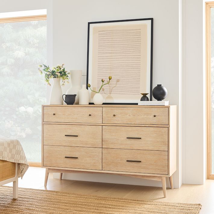 Mid-Century 6-Drawer Dresser (56")