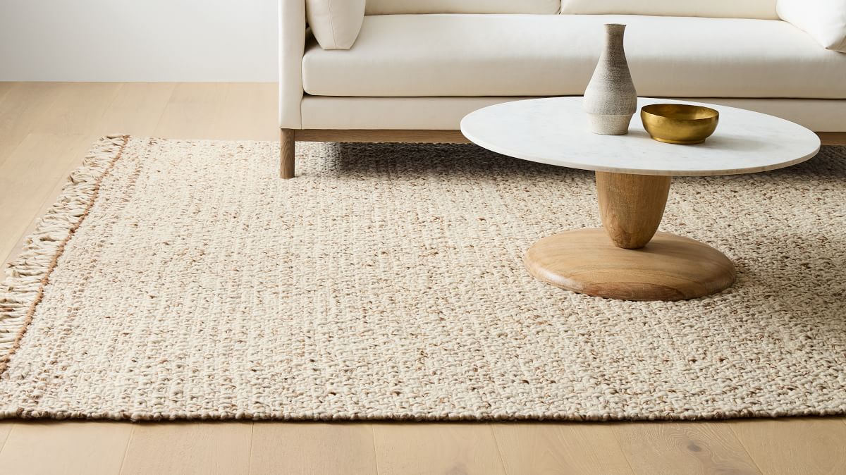 Marled Wool Textured Chunky Rug - Handwoven Elegance | West Elm