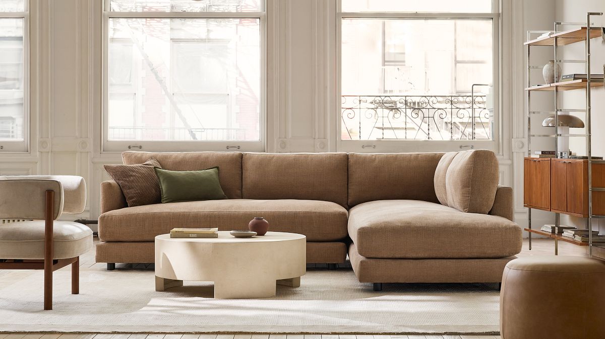 Haven 2-Piece Bumper Chaise Sectional (106"–113")