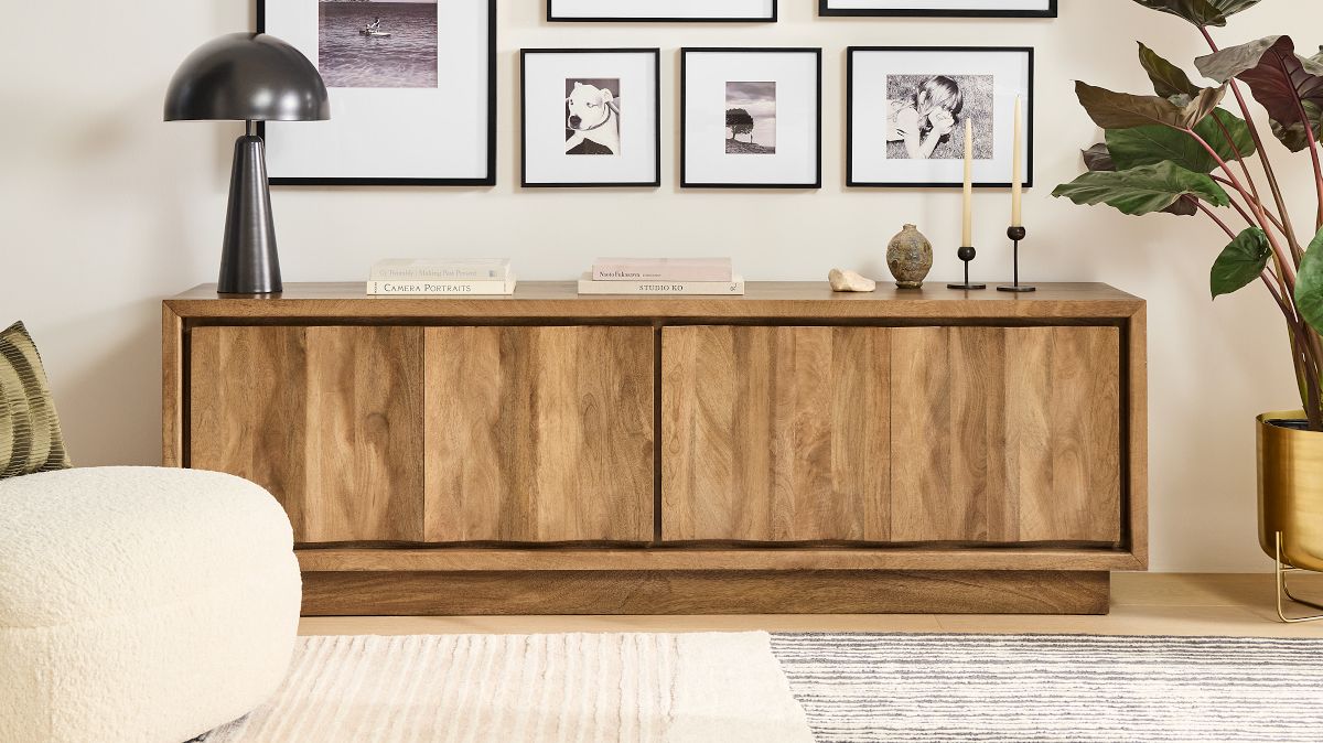 Carved Pattern Media Console (60"–80")