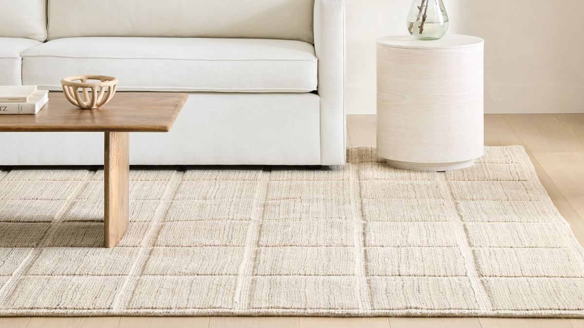 Lumini Grid Performance Wool Rug | West Elm