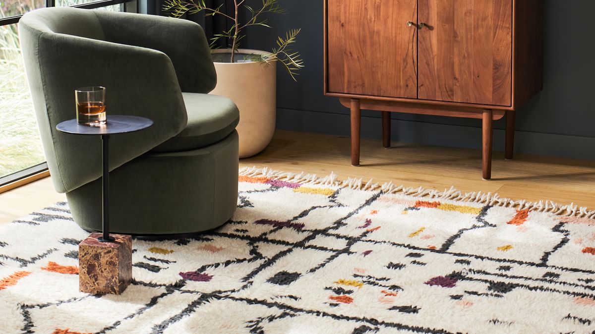 west elm 大判ラグ Kids Washable Zig Zag Rug | West Elm