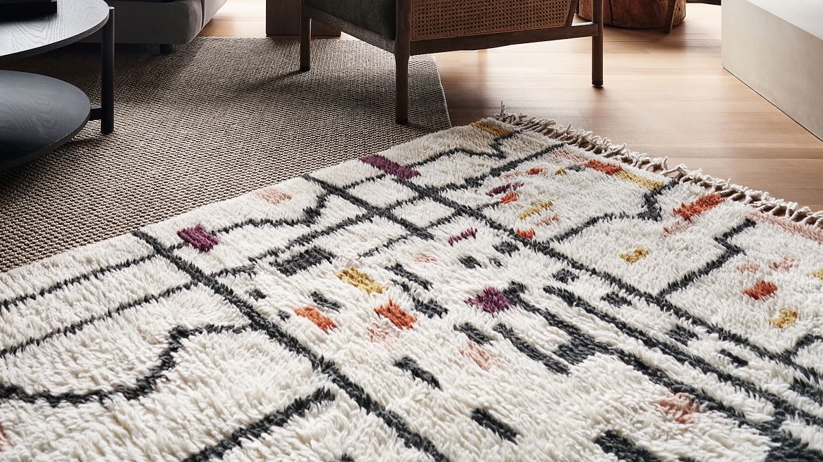 west elm 大判ラグ Zigzag Sketch Rug | West Elm