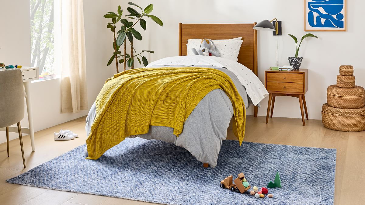 west elm 大判ラグ Kids Washable Zig Zag Rug | West Elm