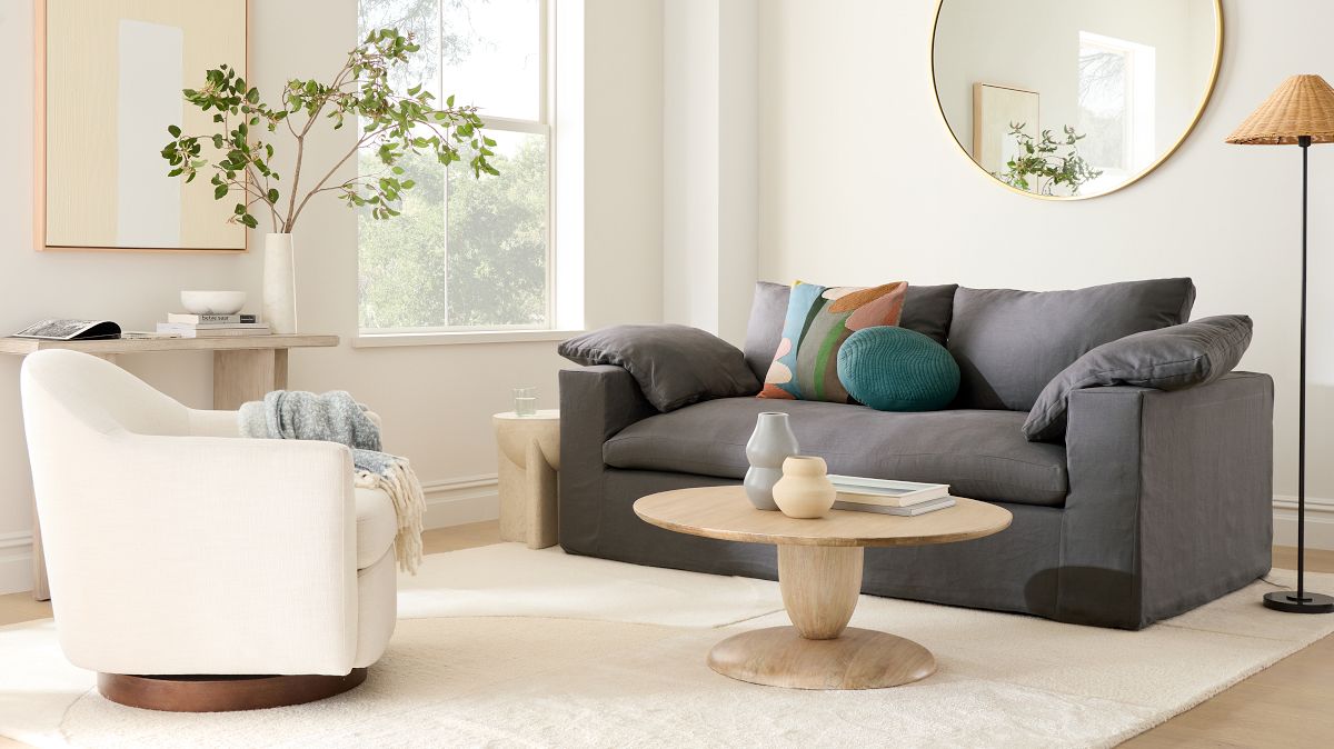 Harmony Modular Skirted Slipcover Sofa (82"–92")