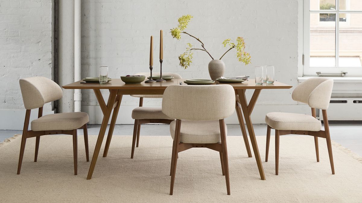 Mid-Century Expandable Dining Table (39"–92")