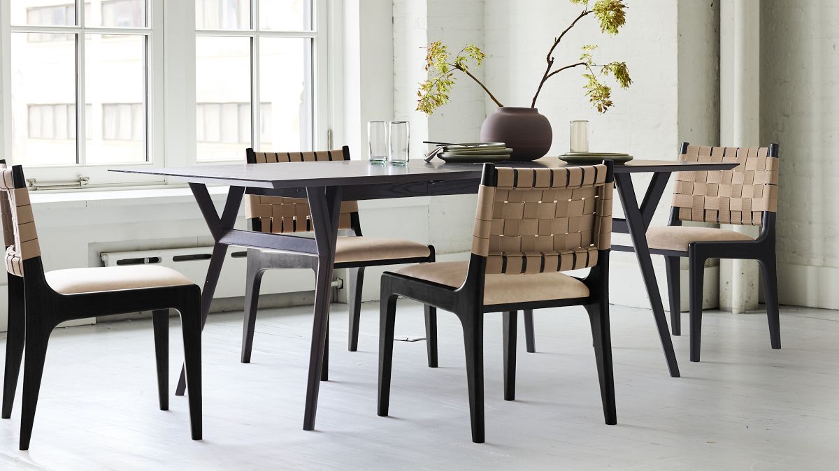 Mid-Century Expandable Dining Table (39"–92")