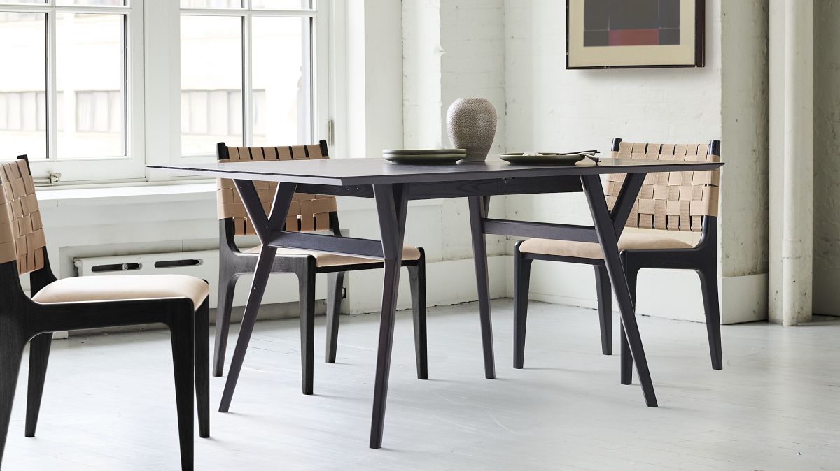 Mid-Century Expandable Dining Table (39"–92")