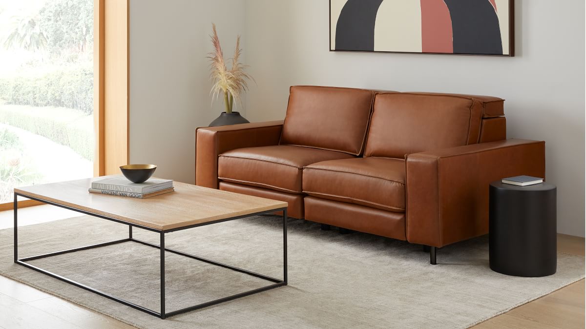 Axel Motion Reclining Leather Sofa - Stylish Comfort | West Elm