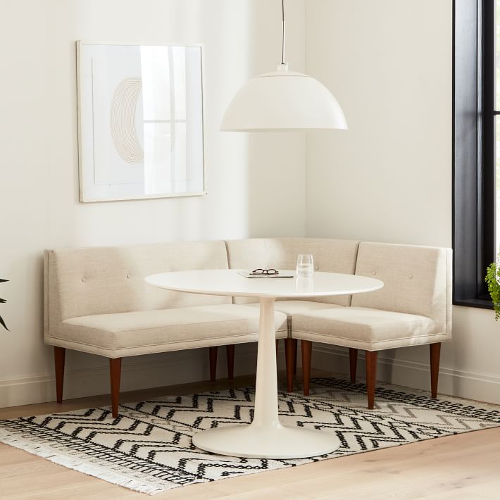Mid-Century 3-Piece Banquette Small West Elm West Elm