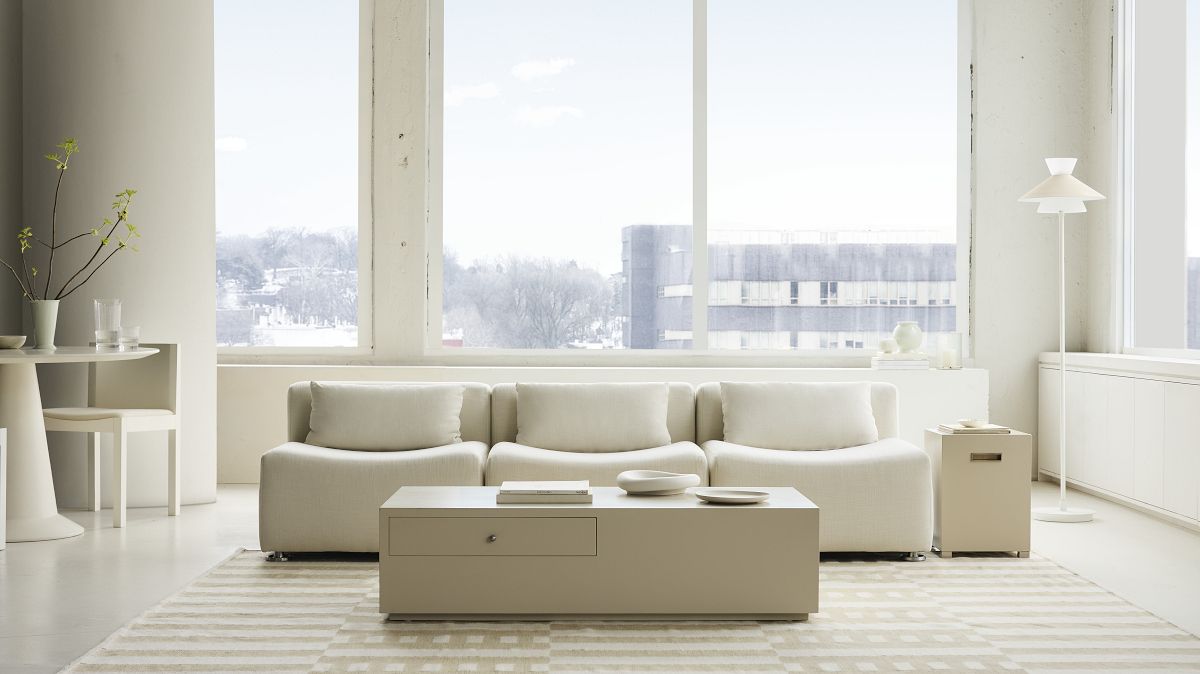 Billy Cotton Curved Armless Modular Sofa (94.5