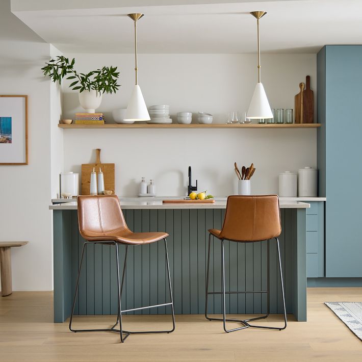 Slope Leather Bar Counter Stools West Elm