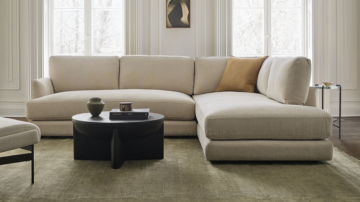 Haven 2-Piece Bumper Chaise Sectional (106"–113")