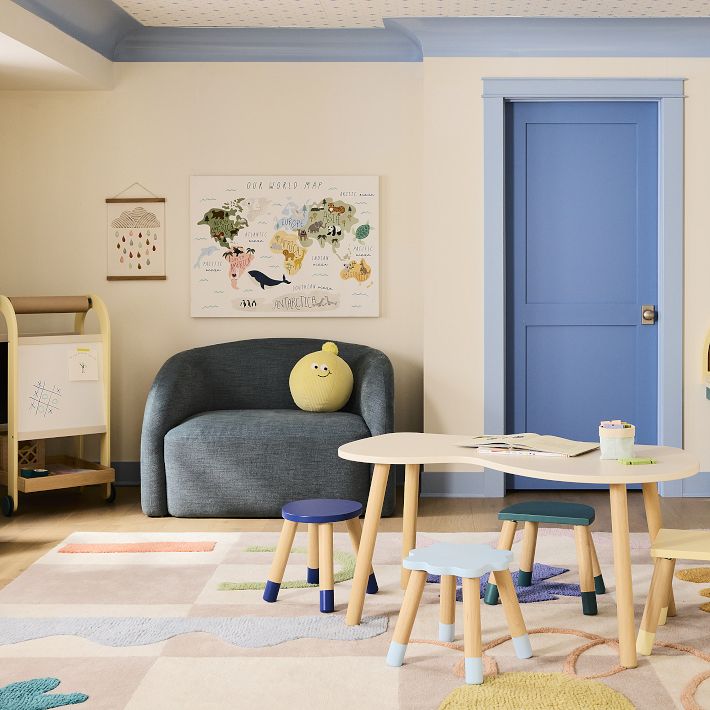 Eva Chen Play Table & Stools Set - Playful Kids Furniture | West Elm