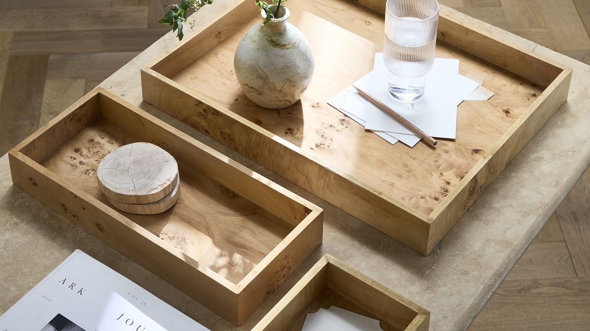 Eden Burled Wood Trays for Home Décor | West Elm