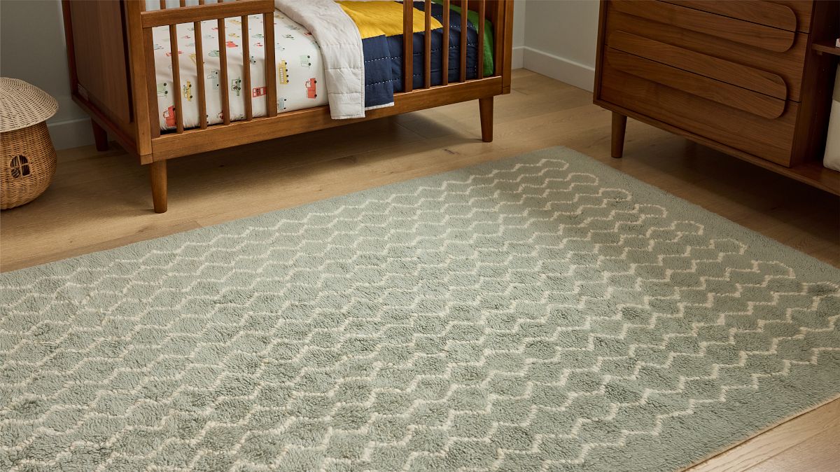 Zig Zag Washable Rug, Wool, 0.4