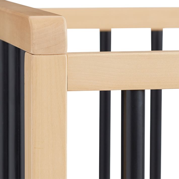 Knox Convertible Crib Natural/Black West Elm