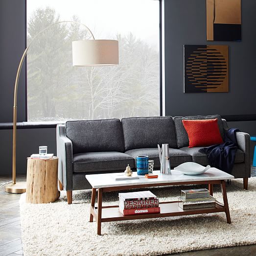 Overarching Linen Shade Floor Lamp Overarching Linen Shade Floor Lamp
