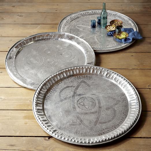 Vintage Moroccan Metal Trays