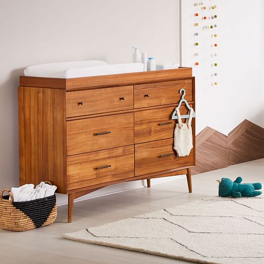 attaching changing pad to dresser